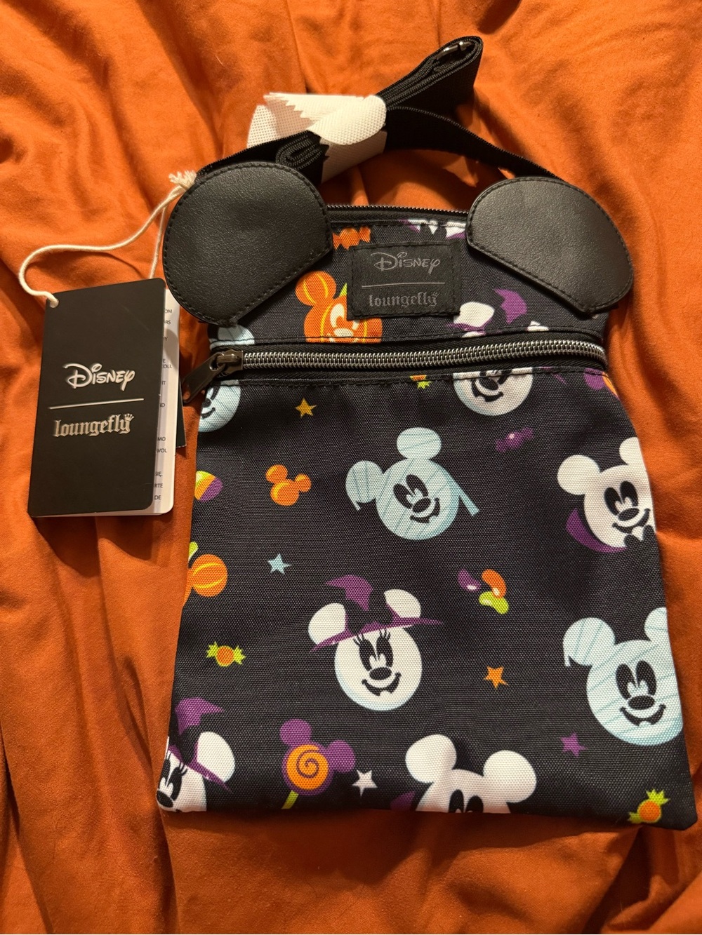 Loungefly Black Halloween Mickey Crossbody Bag